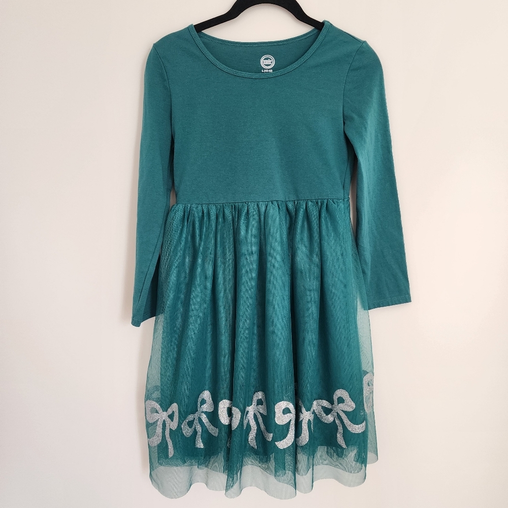 Tulle dress with glitter bows